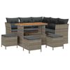 vidaXL Conjunto de Sof&aacute; de Jardim 9 unid. 5-N&uacute;mero de lugares Cinzeto
