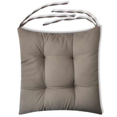 vidaXL Almofadas para cadeiras 4 pcs 40x40x8 cm castanho