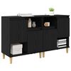 vidaXL Aparadores 2 pcs Carvalho Preto 60 x 35 x 70 cm
