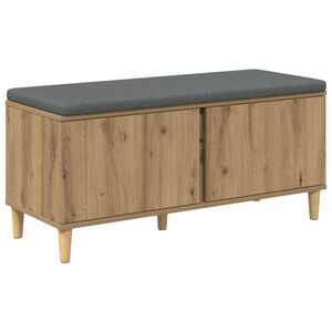 vidaXL Banco de Hall Carvalho Artesanal 100 x 38 x 46 cm