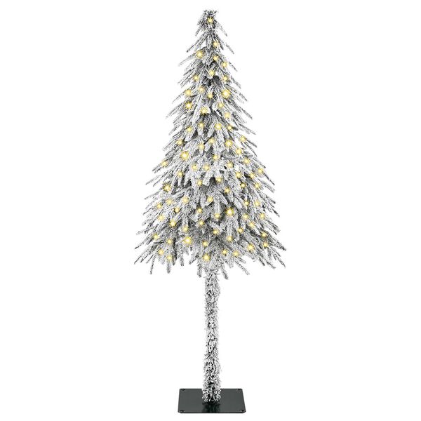 vidaXL &Aacute;rvore de Natal com 150 LEDs com suporte Branco 150 cm PE e A&ccedil;o