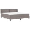 vidaXL Cama box spring com colch&atilde;o Cinzento-acastanhado 180 x 200 cm