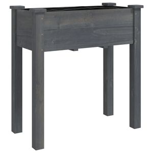 vidaXL Vaso/floreira c/ forro 71x37x76 cm madeira de abeto maci&ccedil;a