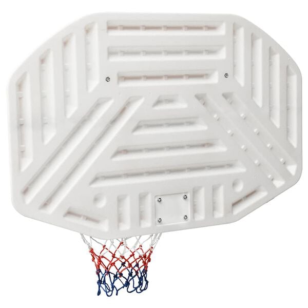 vidaXL Tabela de basquetebol 109x71x3 cm polietileno branco