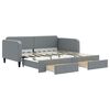 vidaXL Sof&aacute;-cama c/ gavet&atilde;o e gavetas 100x190 cm tecido cinzento-claro