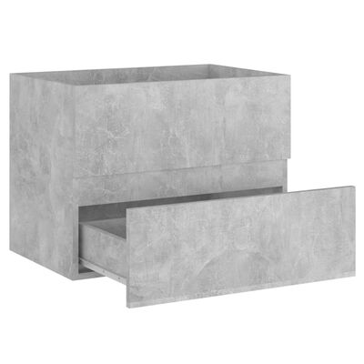 vidaXL Armário lavatório 60x38,5x45 cm contraplacado cinzento cimento