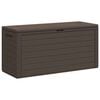 vidaXL Caixa de arruma&ccedil;&atilde;o para jardim 116x44x55 cm castanho