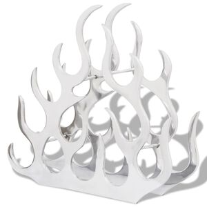 Suporte/cremalheira do vinho de alum&iacute;nio para 11 garrafas, prateado