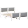vidaXL Estrutura da Cama Cinzento-claro 135 x 190 cm tecido