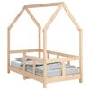 vidaXL Estrutura de cama infantil 70x140 cm pinho maci&ccedil;o