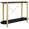 vidaXL Mesa consola 110x38x75 cm derivados de madeira preto