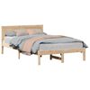 vidaXL Estrutura da Cama Castanho 140 x 190 cm Madeira de pinho maci&ccedil;a