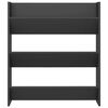 vidaXL Sapateira de parede 80x18x90 cm contraplacado cinzento