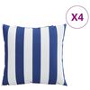 vidaXL Almofadas decorativas 4 pcs 40x40 cm tecido azul e branco