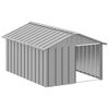 vidaXL Casota para c&atilde;es 116,5x153x81,5 cm a&ccedil;o galvanizado cinzento