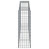 vidaXL Cestos gabião arqueados 4pcs 400x50x140/160cm ferro galvanizado