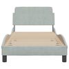 vidaXL Estrutura de cama Dover 80x200 cm veludo cinzento-claro