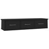 vidaXL Prateleira gavetas p/ parede 88x26x18,5cm deriv. madeira preto