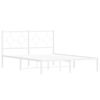 vidaXL Estrutura de cama com cabeceira 140x200 cm metal branco