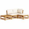 vidaXL 4 pcs conjunto lounge de jardim com almofad&otilde;es ac&aacute;cia maci&ccedil;a