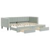 vidaXL Sof&aacute;-cama c/ gavet&atilde;o e gavetas 80x200 cm veludo cinzento-claro