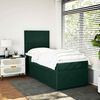 vidaXL Cama com molas/colch&atilde;o 90x200 cm veludo verde-escuro