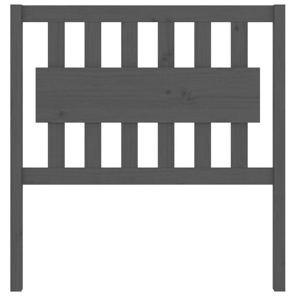 vidaXL Cabeceira de cama 95,5x4x100 cm pinho maciço cinzento