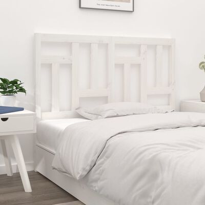 vidaXL Cabeceira de cama 185,5x4x100 cm madeira de pinho maciça branco