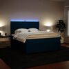 vidaXL Cama com molas/colch&atilde;o 180x200 cm veludo azul