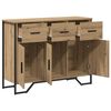 vidaXL Buffet com gaveta Carvalho Artesanal 97 x 32,5 x 74,5 cm