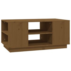 vidaXL Mesa de centro 90x49x40,5 cm madeira pinho maci&ccedil;a castanho mel