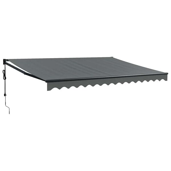 vidaXL Toldo retr&aacute;til autom&aacute;tico 4x3 m antracite