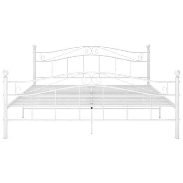 vidaXL Estrutura de cama 140x200 cm metal branco