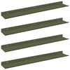 vidaXL Prateleira Flutuante 4 pcs Verde Oliva 60 x 9 x 2,5 cm A&ccedil;o