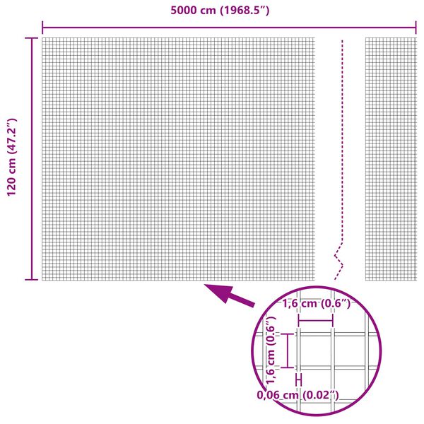 vidaXL Cerca de Arame Soldado Prateado 1.2 x 50 m