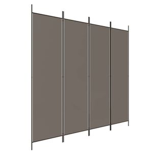 vidaXL Biombo/divis&oacute;ria com 4 pain&eacute;is 200x200 cm tecido antracite