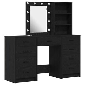 vidaXL Mesa de vestir 3 unid. Preto 40 x 41 x 135 cm