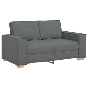 vidaXL Sof&aacute; de 2 lugares cinza escuro 160x78x84 cm tecido