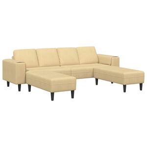 vidaXL Sof&aacute; Cinza Verde 250 x 188 x 76 cm Tecido de Veludo Cotele