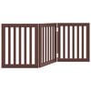vidaXL Port&atilde;o para c&atilde;es dobr&aacute;vel 3 pain&eacute;is 150 cm &aacute;lamo castanho
