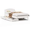 vidaXL Cama sem colch&atilde;o 75x190 cm madeira de pinho maci&ccedil;a branco