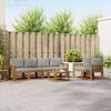 vidaXL Conjunto de Sof&aacute;s para Exterior 7 pcs Cinza Natural e Claro