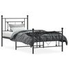 vidaXL Estrutura de cama com cabeceira e p&eacute;s 100x190 cm metal preto