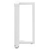 vidaXL P&eacute;s para mesa de jantar em forma de T, 2 pe&ccedil;as, branco, 60x35x(72-73) cm, a&ccedil;o