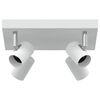 vidaXL Foco de teto com holofotes Branco 26 x 26 x 11,5 cm Metal