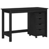 vidaXL Conjunto de Mesa e Arm&aacute;rio 2 unid. Preto