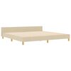 vidaXL Estrutura da Cama com cabeceira Creme 200 x 200 cm tecido