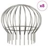 vidaXL Protetor de Folhas para Calha 8 pcs Prateado 160 mm