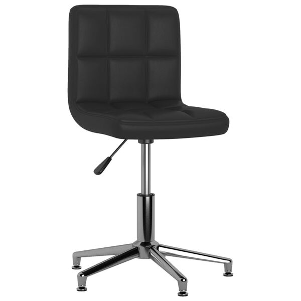 vidaXL Cadeiras de jantar girat&oacute;rias 2 pcs couro artificial preto