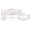 vidaXL Sof&aacute; de 3 lugares com apoio de p&eacute;s 210 cm tecido castanho